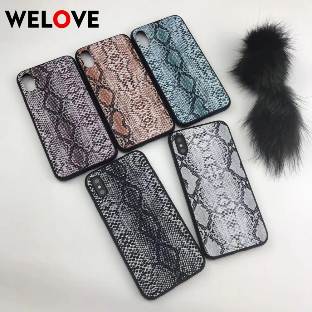 

New Sexy snake skin phone case for iphone X case Matte high quality python grain cover for iphone 6 6s 7 8 plus X XR XS Max capa