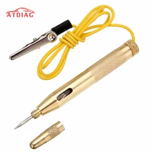 Melhor 6 v-24 v testador de circuito de carro sonda sistema de luz de teste lâmpada de ponta de prova de luz auto lâmpada de teste de tensão caneta detector de cobre