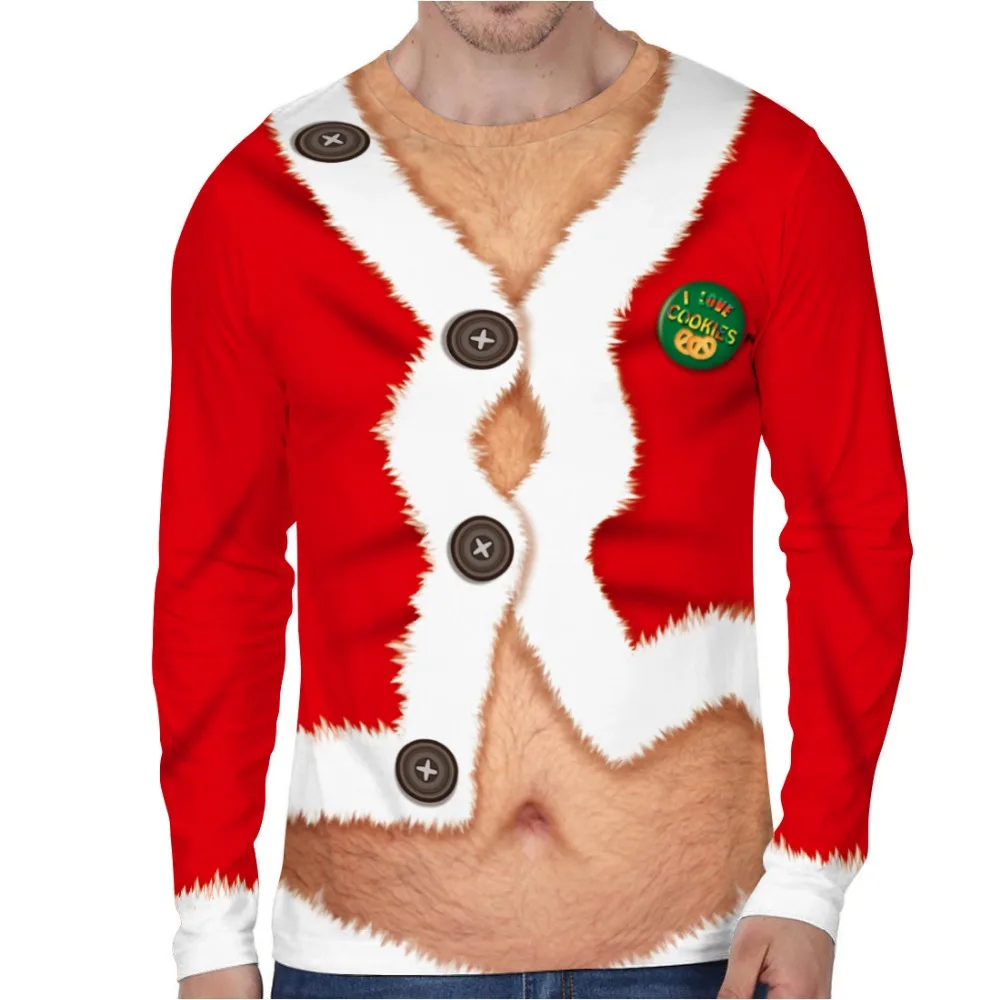 Ugly Christmas T shirt Men 2018 Funny 3D T Shirt Men