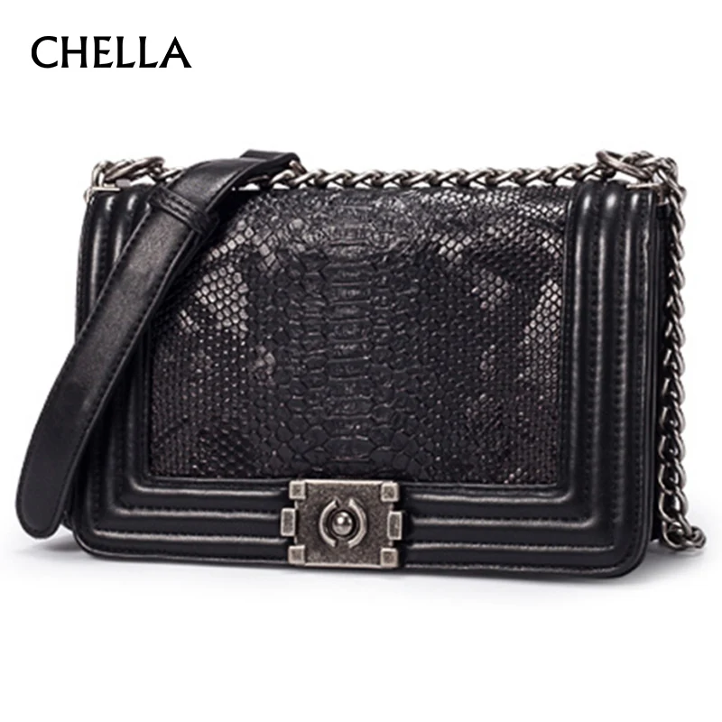 

Women Crocodile PU Leather Messenger Bag Luxury Handbags Female Designer Shoulder Bag Chain Shoulder Strap Flap Bags SS0300