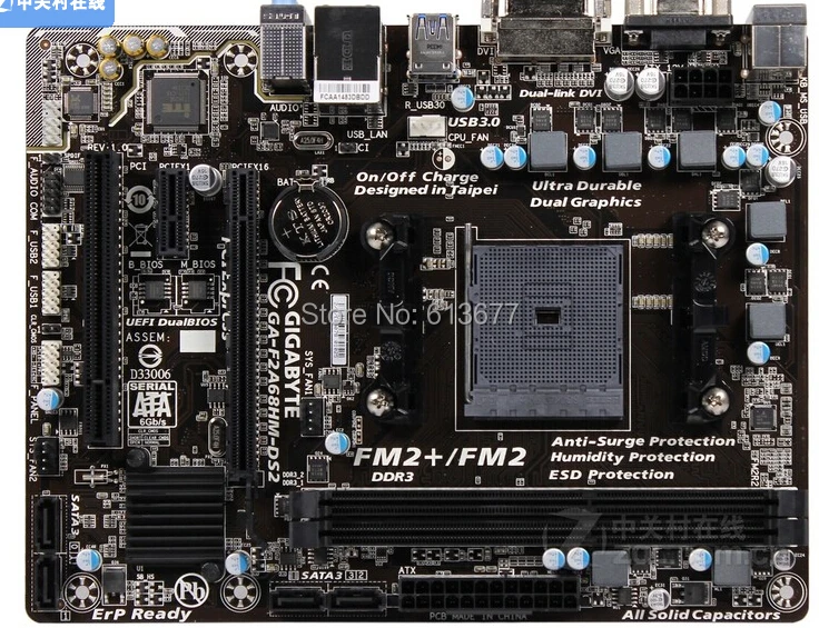 

Free shipping 100% original 100% new motherboard for Gigabyte GA-F2A68HM-DS2 FM2+ DDR3 Integrated graphics Desktop mainborad