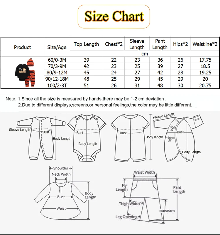 3pcs baby clothes Halloween costume punkin hat pant long sleeve romper my first Halloween