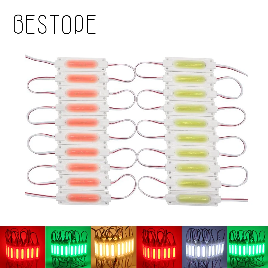 

COB -9lED LED Module DC12V Waterproof Advertisement Design LED Modules White Yellow Color Super Bright Lighting 10PCS/Lot