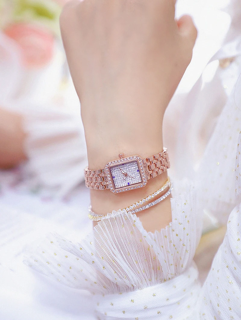 Женские часы известный бренд креативные Модные женские наручные часы небольшой циферблат Квадратные золотые часы женские наручные часы Reloj Mujer