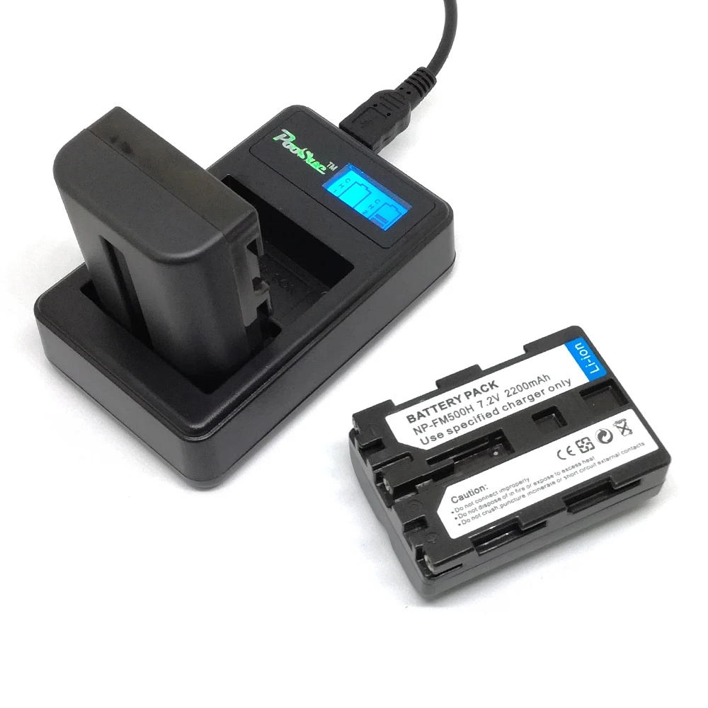 NP FM500h для SONY Battery Camera 2200mA Bateria + LCD двойное зарядное устройство Sony Alpha a58 A65 A77 A99 A350 A550