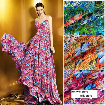 

Silk Silk Scarf Shawl Dress Chiffon Fabric Printing Wide Summer Scent