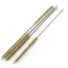 5 Pcs 12mm Diameter Brass Wire Tube Brush Cleaning Tool 30cm Length