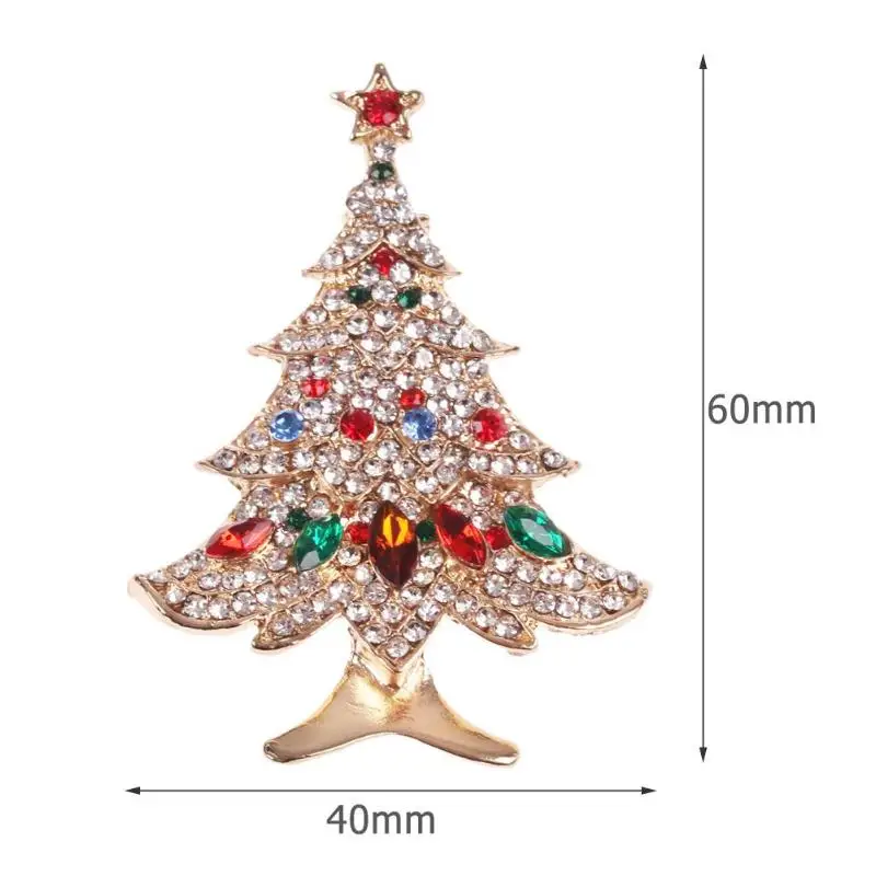 Модные женские броши для костюма, циркон, Рождественская елка, булавка, ювелирные изделия, повседневное украшение, подарок, циркон, Рождественская елка, узор, на каждый день