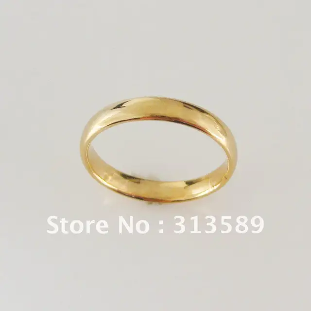Foromance Yellow Gold Overlay Gp Plain 3mm Wedding Band Engagement Foromance Yellow Gold Overlay Gp Plain 3mm Wedding Band Engagement Ring Sz Choosable