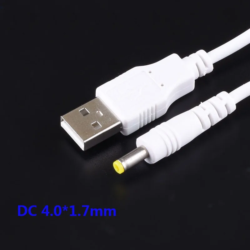 

DC Power Plug USB Convert To 4.0*1.7mm/DC 4.0*1.7 White Jack With Cord Connector Cable