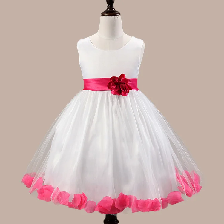Flower Girl Petals Dress Children Full Dresses For4 10 11 Years Party