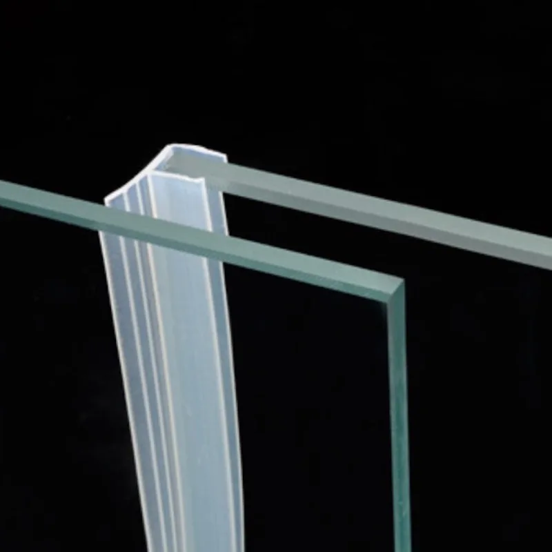 Уплотнитель для витрины 10 мм стеклянный экран раздвижной створки для душевой двери уплотнитель для окна силиконовая прокладка 50 м F