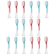 16 шт. Детские сменные насадки для щёток для Philips Sonicare Hx6034 подходит HX6431 HX6500 HX6511 HX6530 HX6711 HX6730 HX6731 HX6910 6930