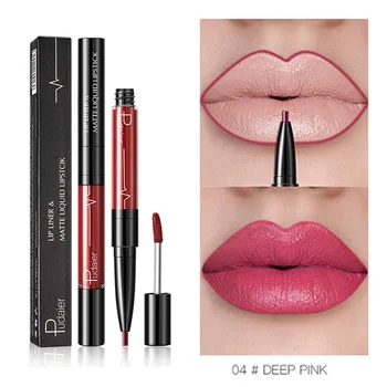 

2019 Pudaier Double-end Makeup For Women Matte Lipstick Lip Liner Gloss Long-lasting Waterproof Tattoo Paint Tint Matt Stick
