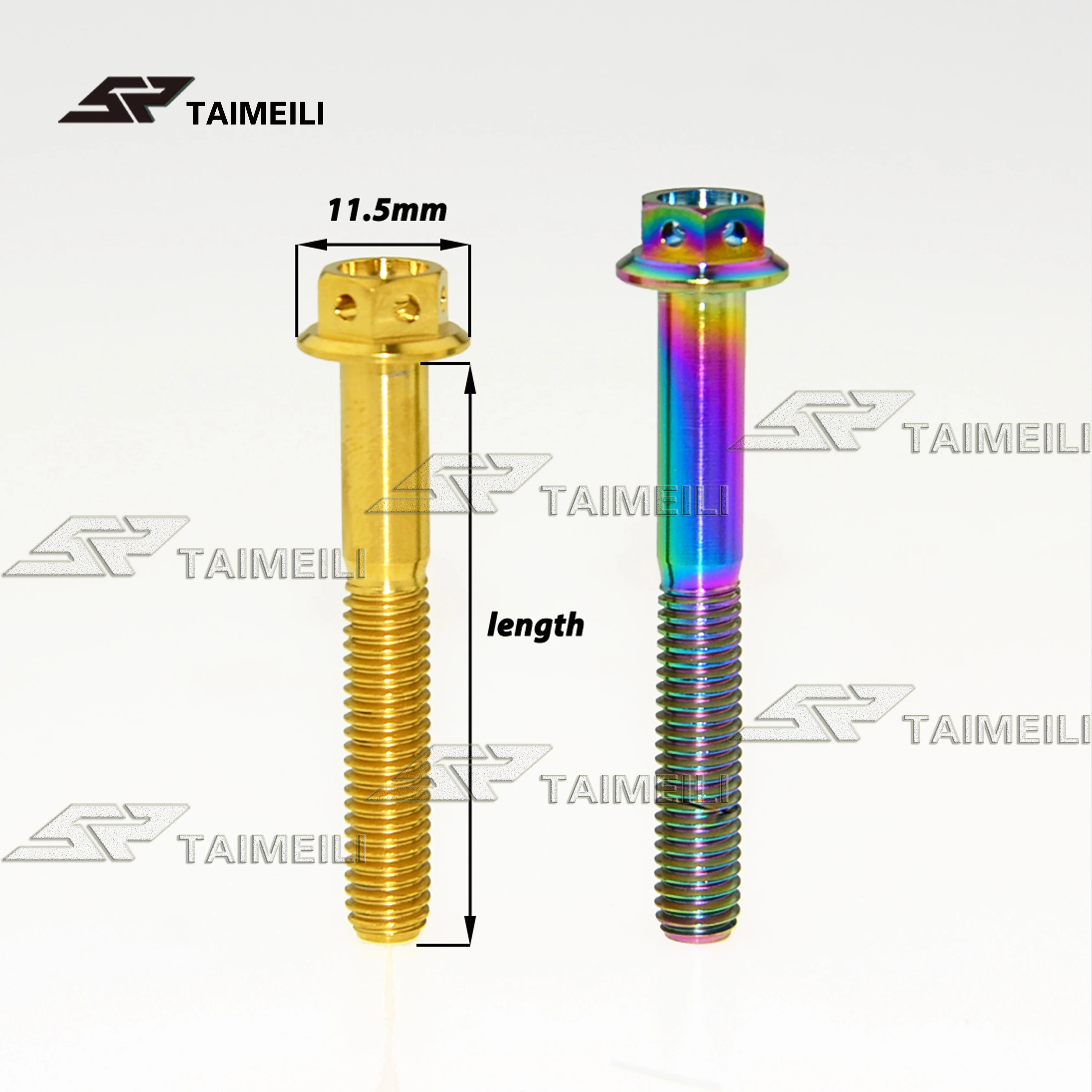 Титановый винт GR5 фланцевая головка винтовая с отверстиями M6x10/15/20/2530/35/40/45/50 мм