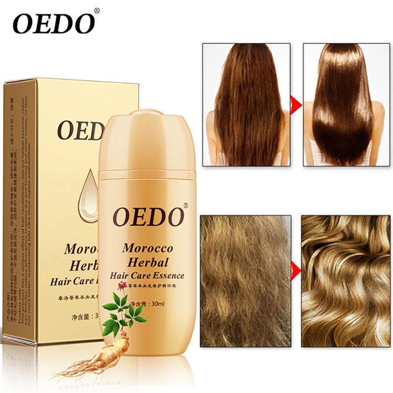 30ML Moroccan Hair Loss Treatment Ginseng Ginger Hair Growth Oil Herbal For Dry Hair Care Types Scalp Herbal Treatment Essence