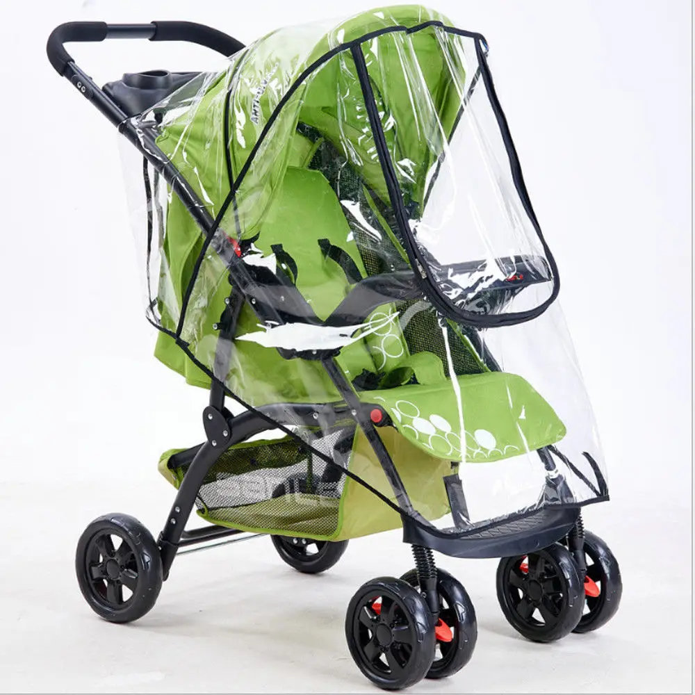 

Baby Push Stroller Rain Snow Fog Resistant Universal Waterproof Cover Pram Buggy Transparent Stroller Rain Cover