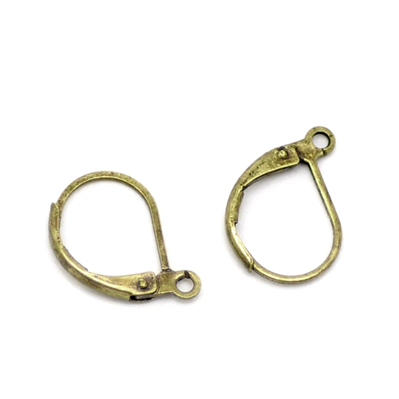 100Pcs Copper Lever Back Earring Wires Earring Hooks Jewelry Making