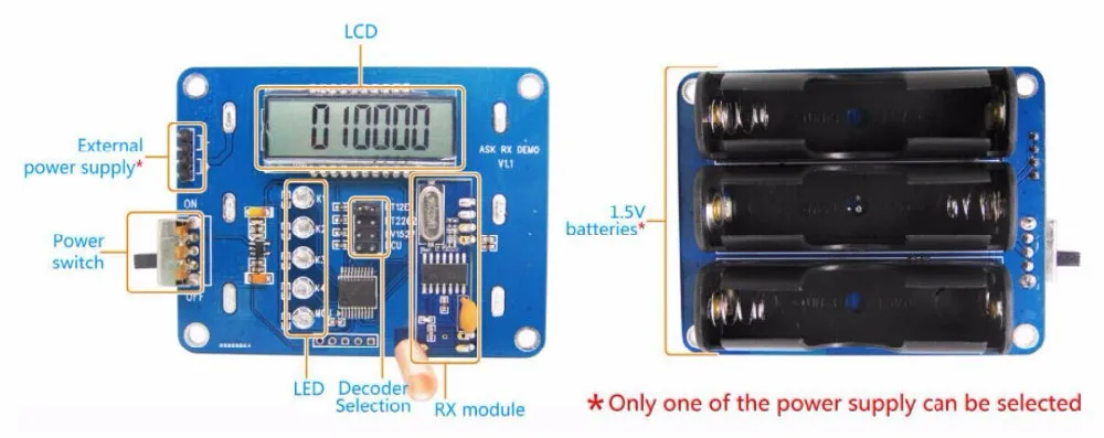 ASK Demo kit для STX882/SRX882 433MHz ASK передатчик и модуль приемника