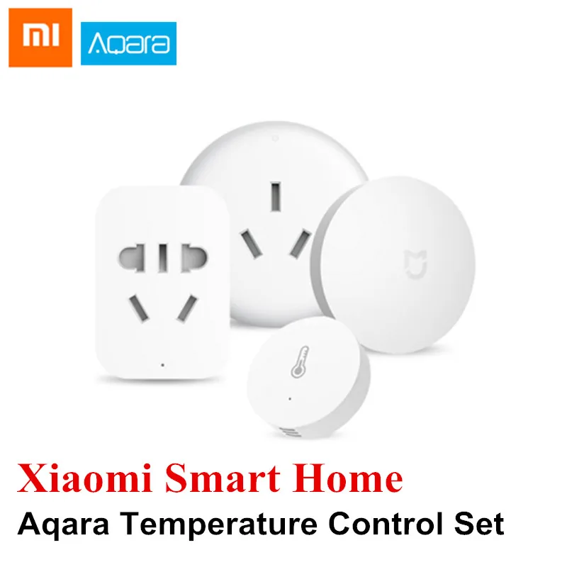 

Xiaomi Aqara Smart Home Temperature Control Set Wireless Switch Air Conditioner Controller Outlet Temperature Humidity Sensor