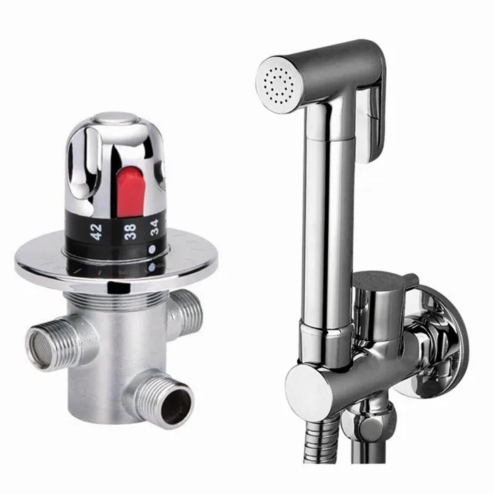 Free shipping brass bidet thermostatic valve sprayer bidet Shower