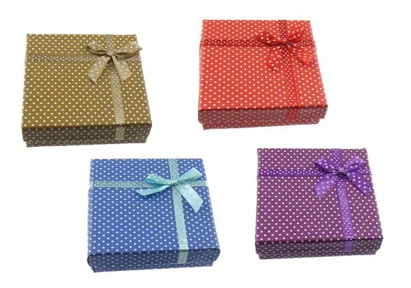 Jewelry Wholesale Cardboard Jewelry Set Box finger ring & earring & necklace Women Gifts Packing Boxes Jewelry Accessories 72PCs