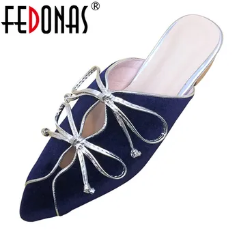 

FEDONAS New Fashion Elegant Women Pumps Flock Pointed Toe Square Heeled Sandals Spring Summer Shoes Casual Basic Shoes Woman