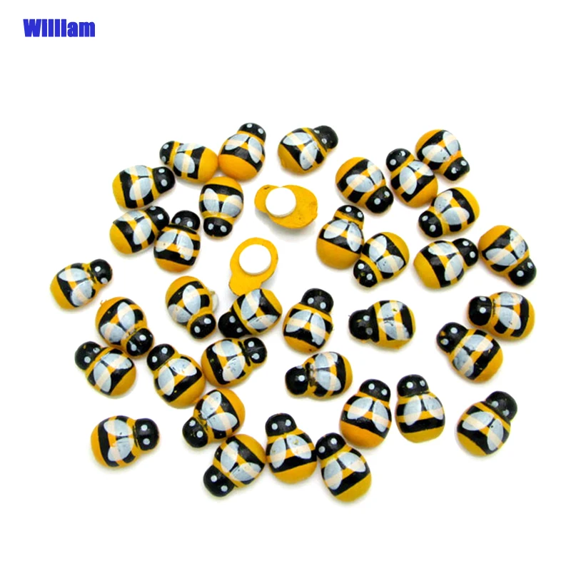 100pcs Mini Bee DIY Ladybug Stickers Scrapbooking Easter Decoration Home Wall Decor Embellishments Birthday Party Decorations