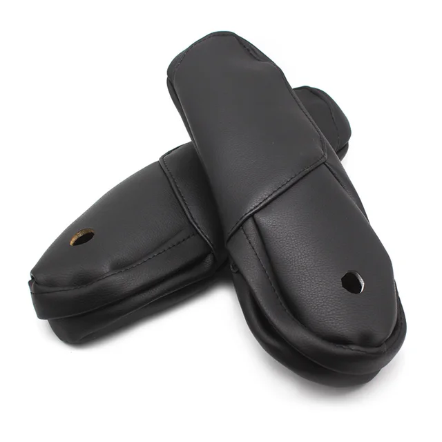 For Honda CRV 2007 2008 2009 Microfiber Leather Driver / Passenger Side Seat Armrest Handle Decor Cover Protection Trim Black pair