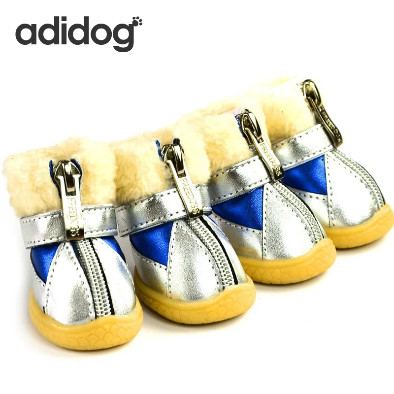 Koop Hond Schoenen Winter Super Warm 4 stks set Hond Laarzen rits Anti Slip XS XL Schoenen voor Kleine huisdier Product ChiHuaHua Waterdicht