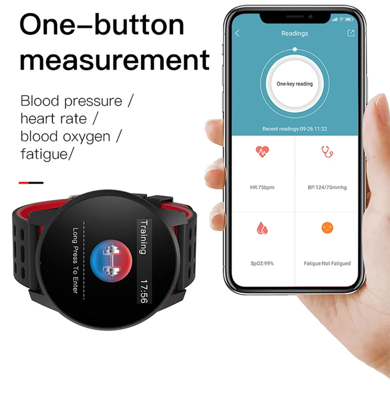 Спортивные Смарт-часы для мужчин и женщин, кровяное давление, Водонепроницаемый Фитнес-трекер, пульсометр, умные часы для Android ios