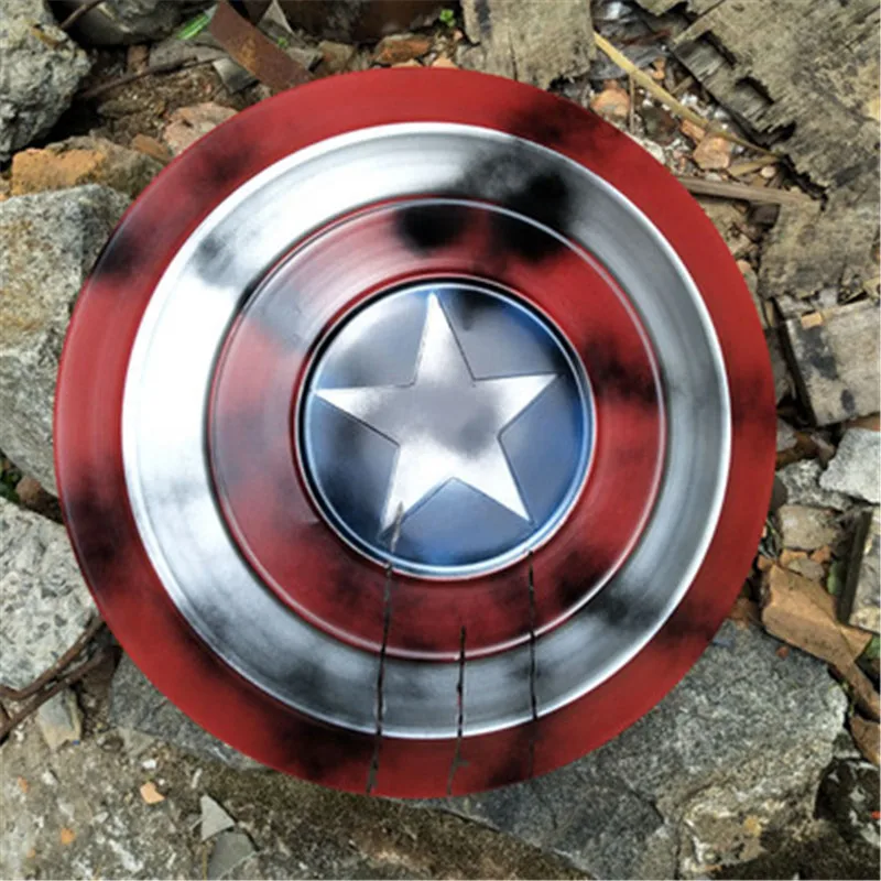 1:1 «Капитан Америка», полностью металлический щит Стива Роджерса, реквизит для косплея, металлический щит на Хэллоуин, супергерой, реквизит для косплея