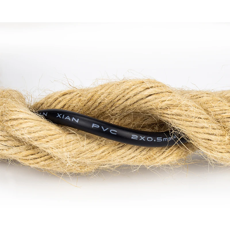  LED Vintage Hemp Rope Pendant Lamp Base AC85-265V E27 Socket Creative Country Style Loft Industrial - 32899224214