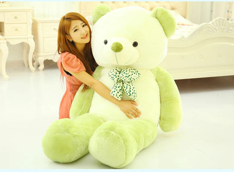huge white&amp green teddy bear plush toy hug doll hugging pillow Valentine's Day Xmas gift about 160cm 0002 | Игрушки и хобби
