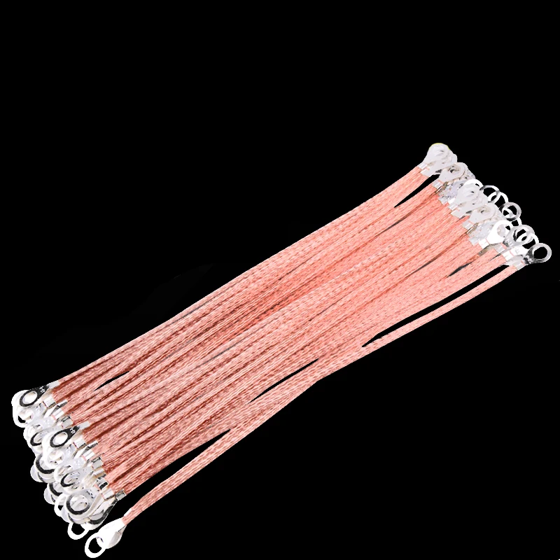 

100pcs Bridge Grounding Wire Copper Braided Jumper / Copper Clad Aluminum / Copper Tin / 2.5 / 4 / 6 Flat 20cm 30cm length