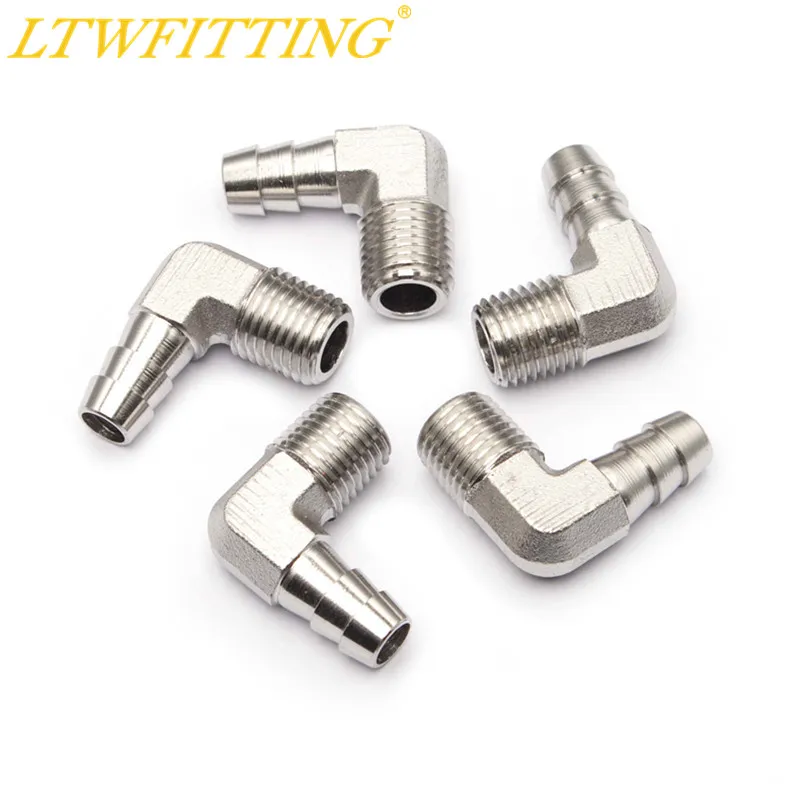 Штуцер LTWFITTING из нержавеющей стали с углом 90 градусов штуцер 316 зазубринами 3/8