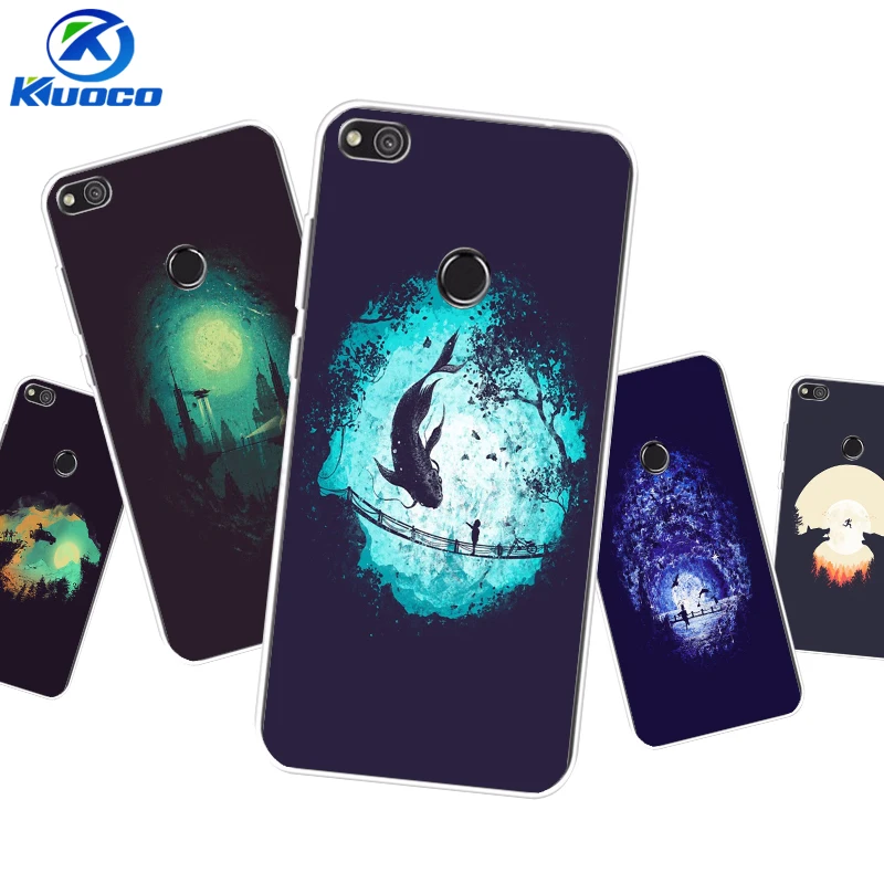 DIY Cases For Huawei P8 Lite 2017 Phone Case / Cover Mate8 Shell Soft TPU Dark World Printing |