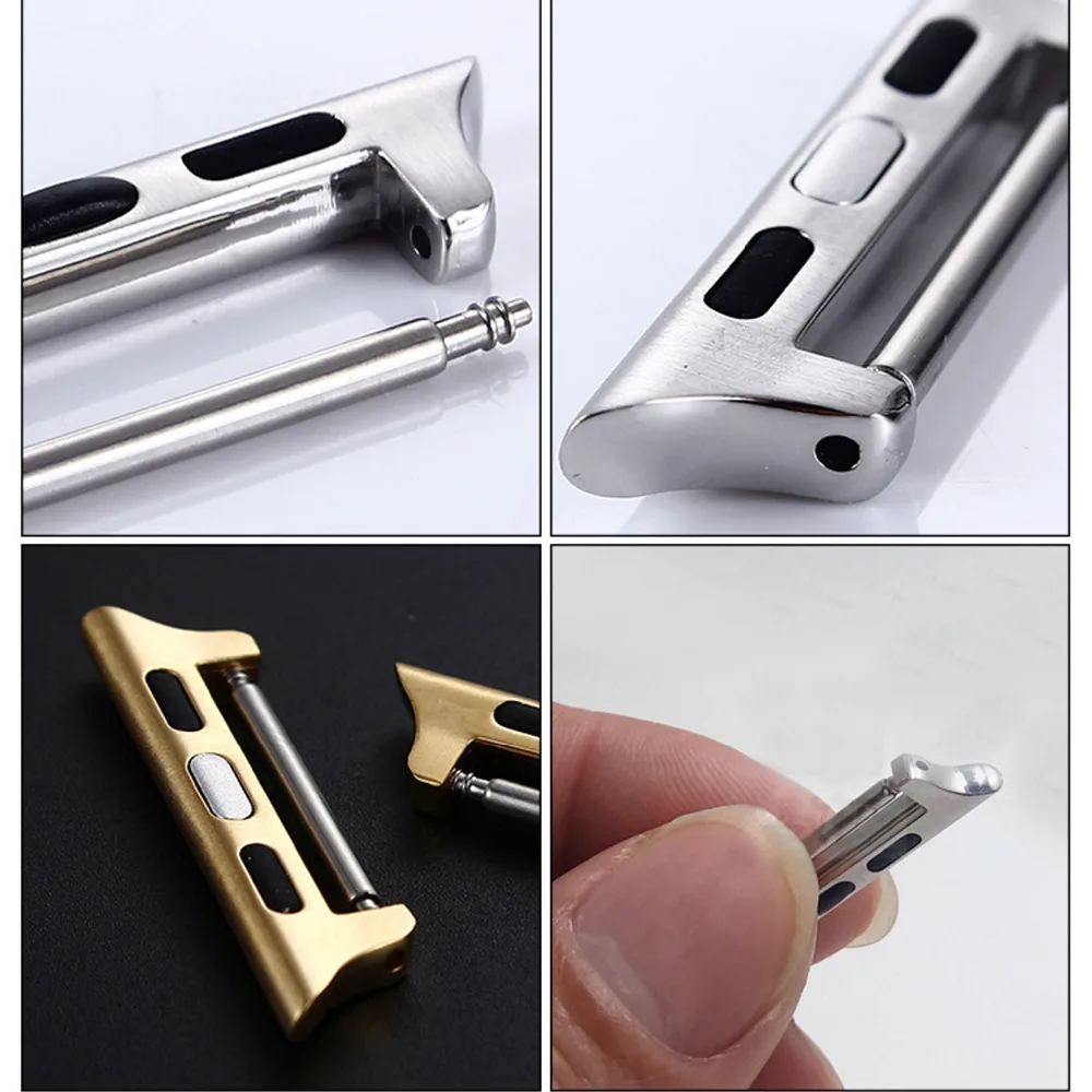 CRESTED-A-pair-Seamless-Metal-Aluminum-Watch-band-Connector-Adapter-For-Apple-Watches-42mm-38-Strap (3)