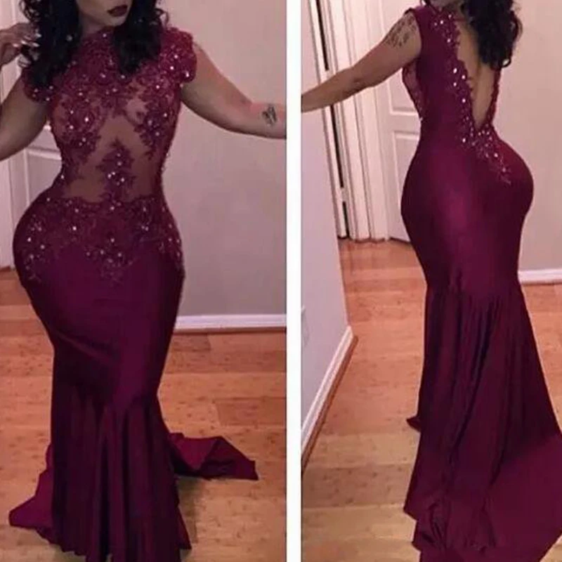 newest-lace-appliques-beaded-prom-dresses-capped-sleeves-sexy-backless-mermaid-burgundy-long-evening-gowns-sweep-train