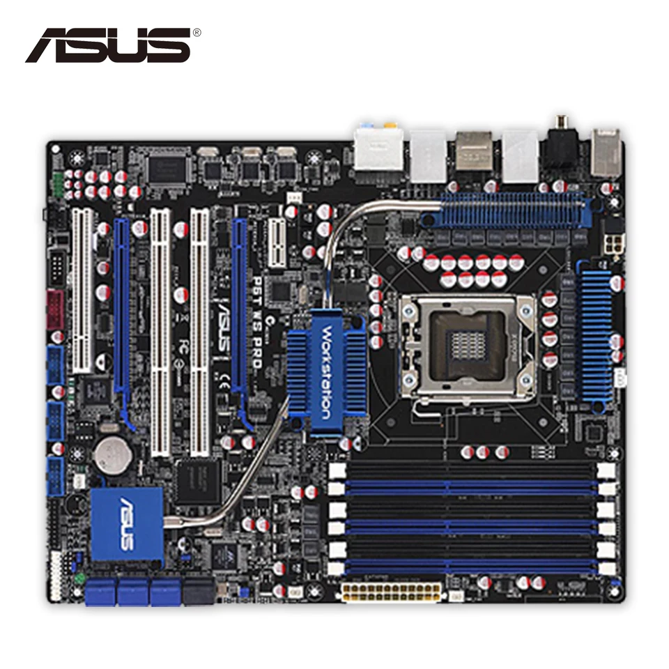 Original Used Asus P6T WS Professional Desktop Motherboard X58 Socket LGA 1366 i7 DDR3 SATA2 USB2.0 ATX 100% Fully Test motherboard lga 1366 cpu bga soldering socket with tin balls