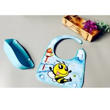 Waterproof Silicone Meals Pocket Baby Bibs