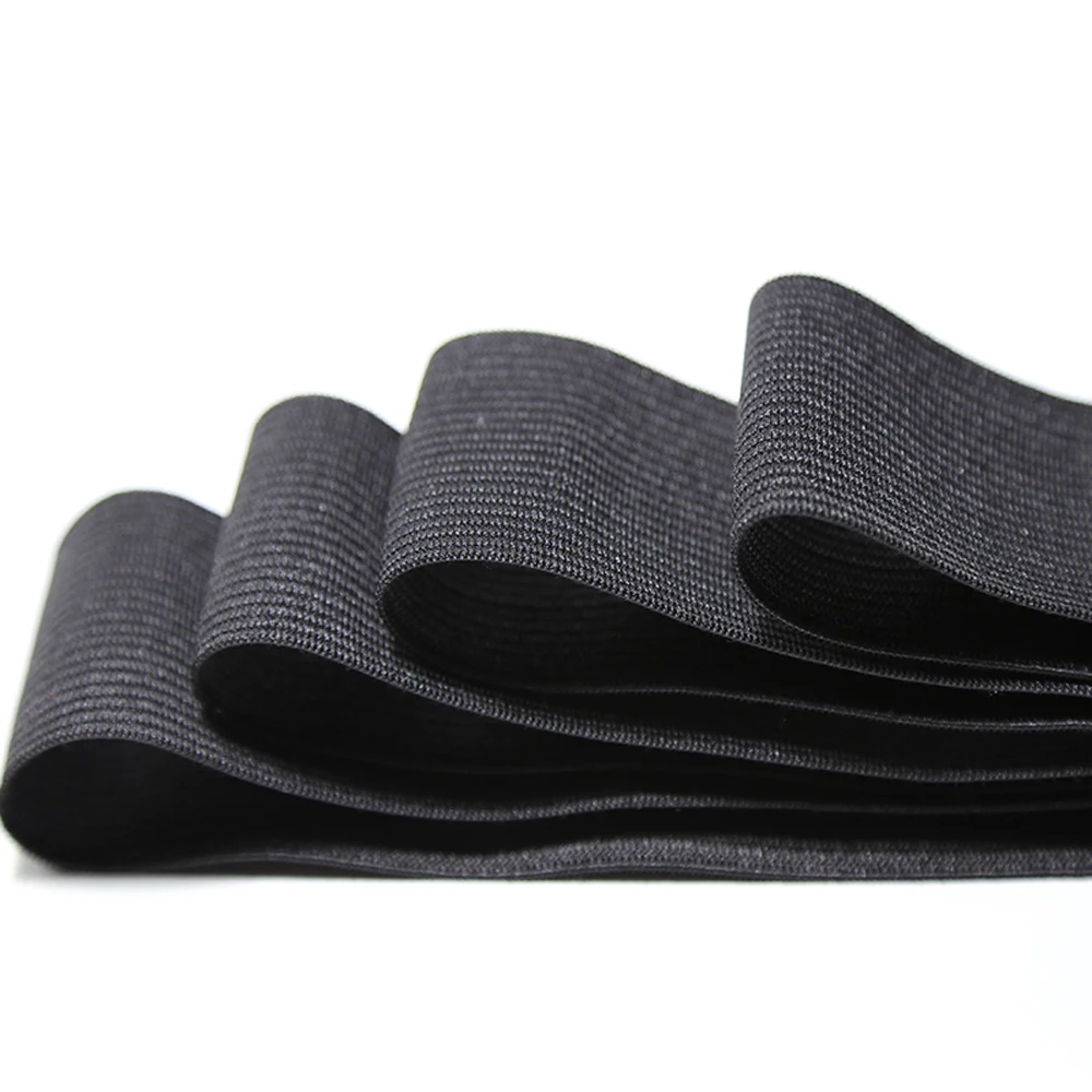 Черно-белые тканые плоские эластичные швейные изделия по цене за метр