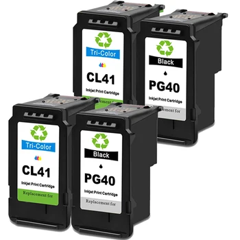 

(2b+2c) 4PAC PG-40 CL-41 Remanufactured Ink Cartridges Replacement for Canon Compatible with Pixma MP160 MP470 MX310 IP2600