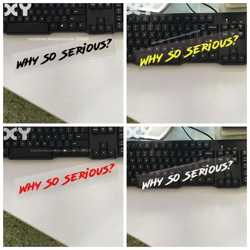 XY Funny Text Why So Serious Truck Auto Sticker Decal Reflective Type