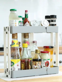 

Kitchenware Condiment Bottle Condiment Triangle Rack 2 Layer Corner Drainage Bathroom Receiving Rack Double Layer Plastic
