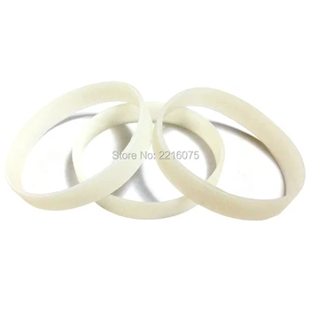 

100pcs Clear Glow in the Dark silicone wristband rubber bracelets free shipping