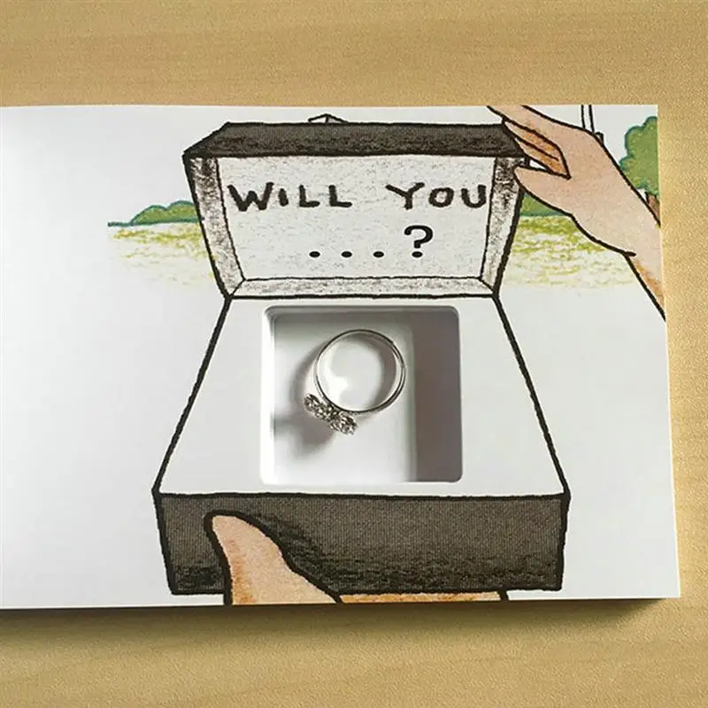 

Flip Book Creative Multi-purpose Comic Book with Finger Ring for Valentine's Day Surprise