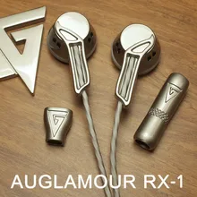 Wholesale 2016 New Original AUGLAMOUR RX-1 In Ear Earburd Flat Head Plug Go Pro Full Metal Earburd Earphone Headset