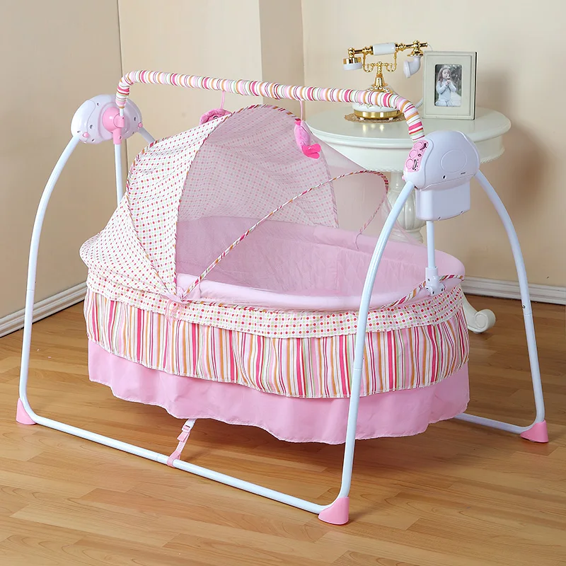 Детская колыбель для новорожденных, корзина для кроватки, маленький шейкер, Электрический батут, качели, автоматическое кресло-качалка, корзина для кровати с адаптером питания