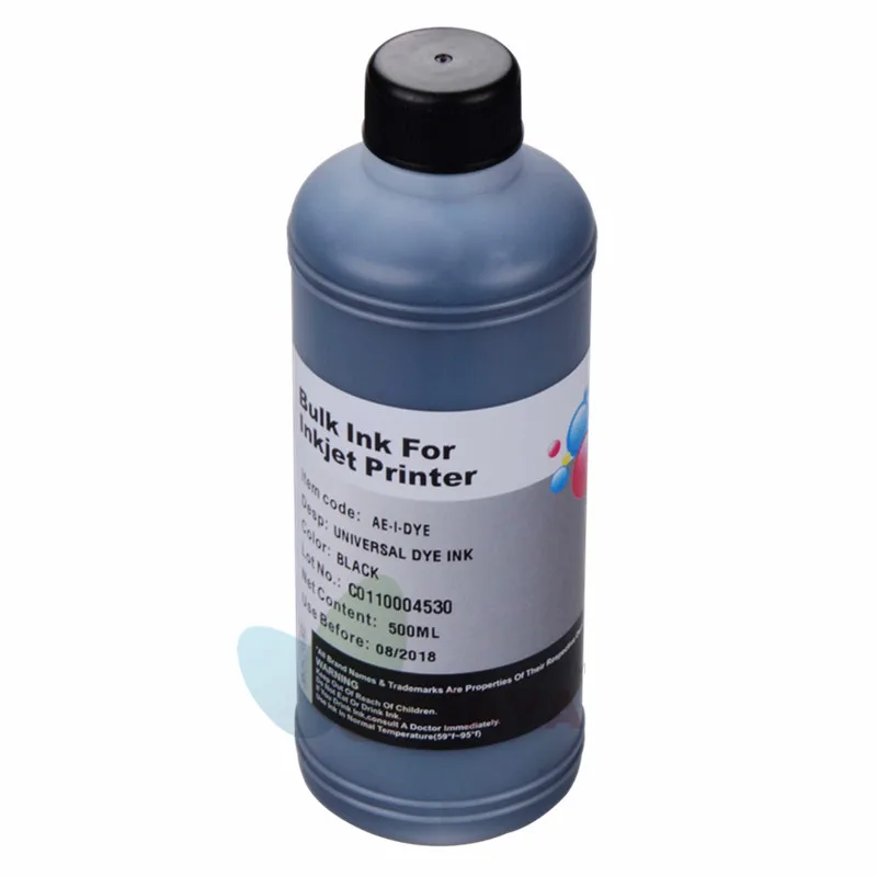 500ml Printer dye refill ink kit for Epson Ink Tank System Printer for Epson l210 l355 l1800 l200 l100 l801 l805 l211 ET-2750
